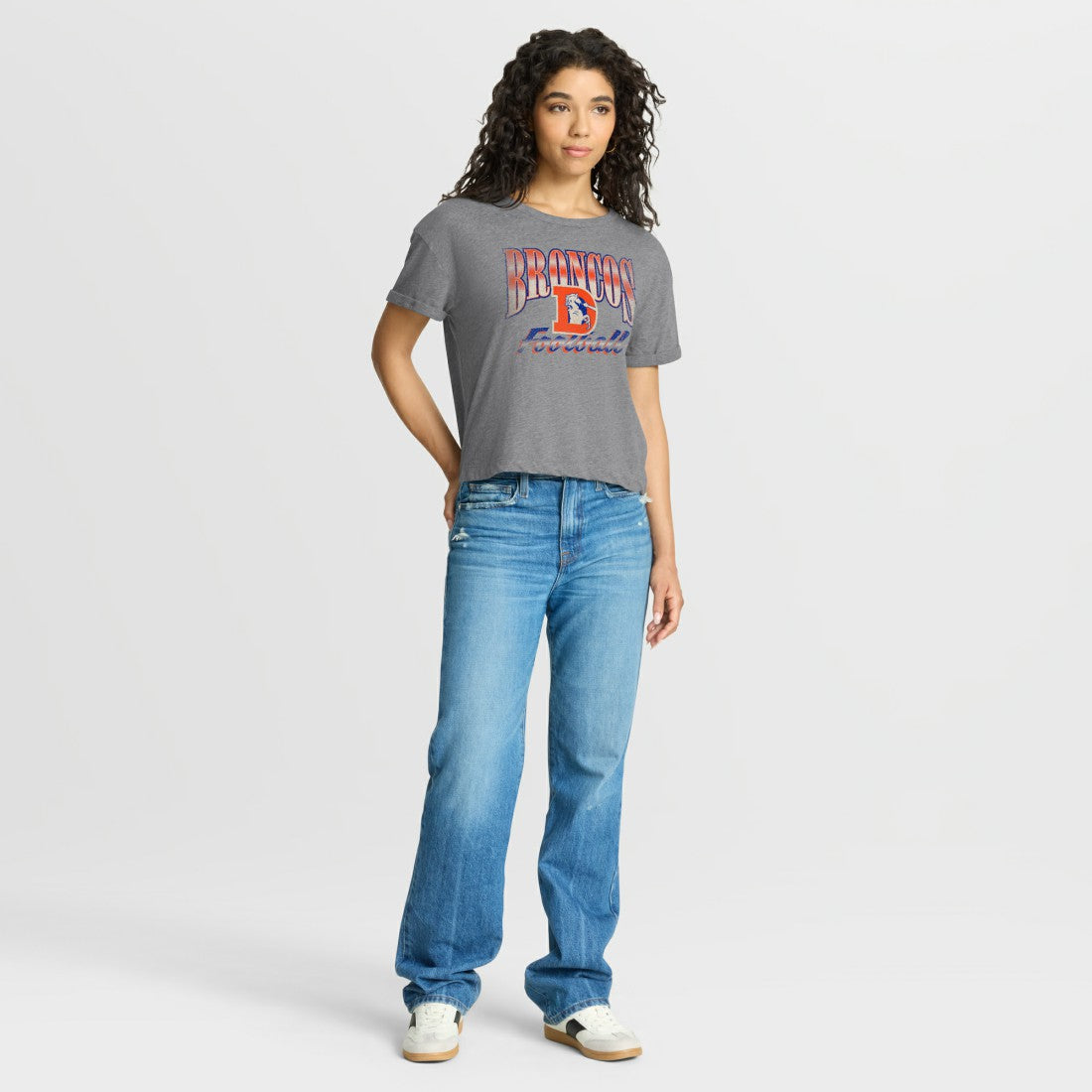 NFL Denver Broncos Women's Overplayed Tribute Tri-Blend Boxy T-Shirt