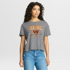 NFL Washington Commanders Women's Overplayed Tribute Tri-Blend Boxy T-Shirt