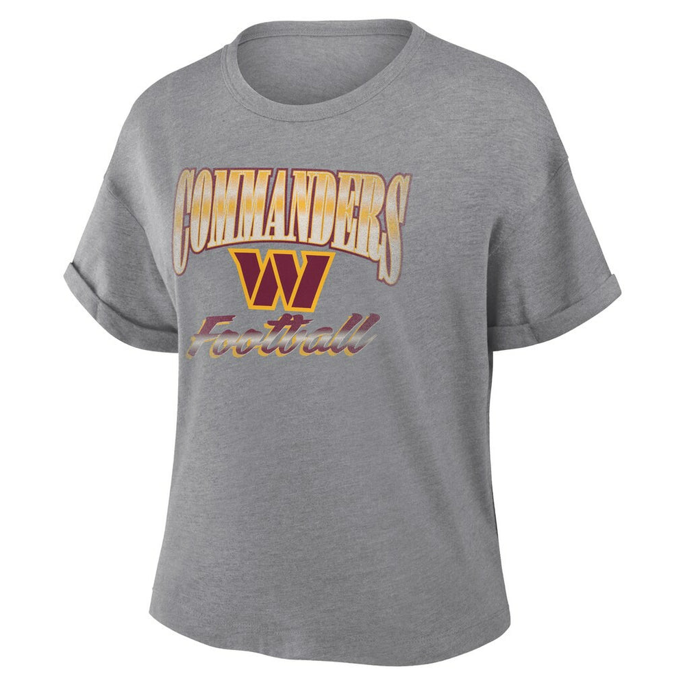 NFL Washington Commanders Women's Overplayed Tribute Tri-Blend Boxy T-Shirt