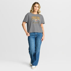 NFL Pittsburgh Steelers Women's Overplayed Tribute Tri-Blend Boxy T-Shirt