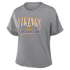 NFL Minnesota Vikings Women's Overplayed Tribute Tri-Blend Boxy T-Shirt
