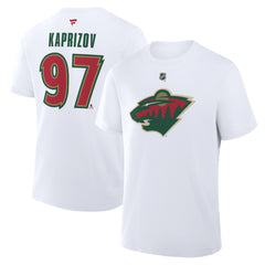 Kirill Kaprizov Minnesota Wild Fanatics Authentic Stack Name & Number T-Shirt
