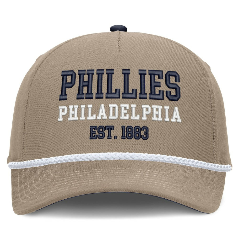 Philadelphia Phillies Father's Day Rope Rise Adjustable Hat - Khaki | Nike