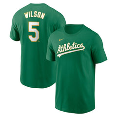 Jacob Wilson Athletics Fuse Name & Number T-Shirt - Green | Nike