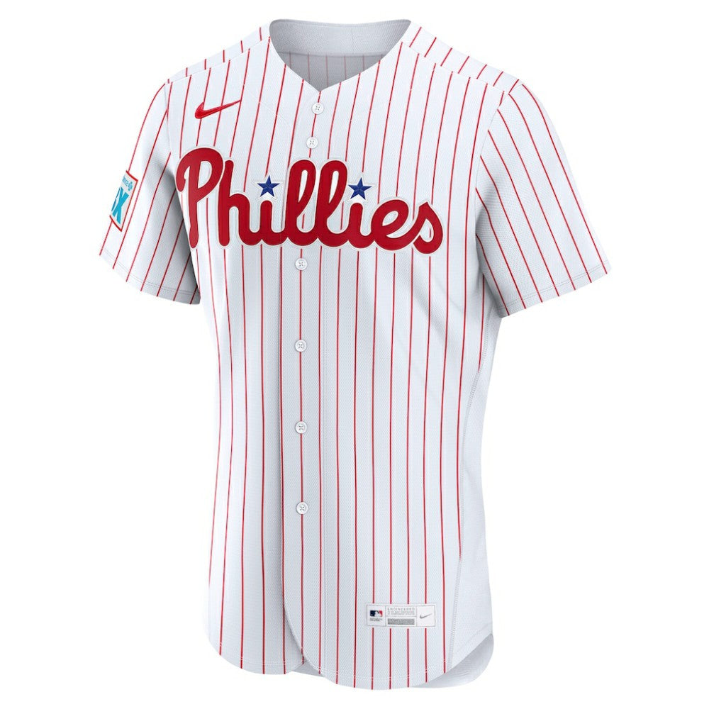 Philadelphia Phillies Home Sponsor Patch Authentic Jersey - White | Nike