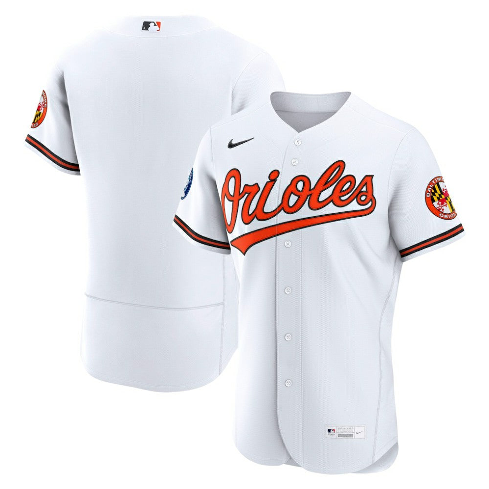 Baltimore Orioles Home Sponsor Patch Authentic Jersey - White | Nike