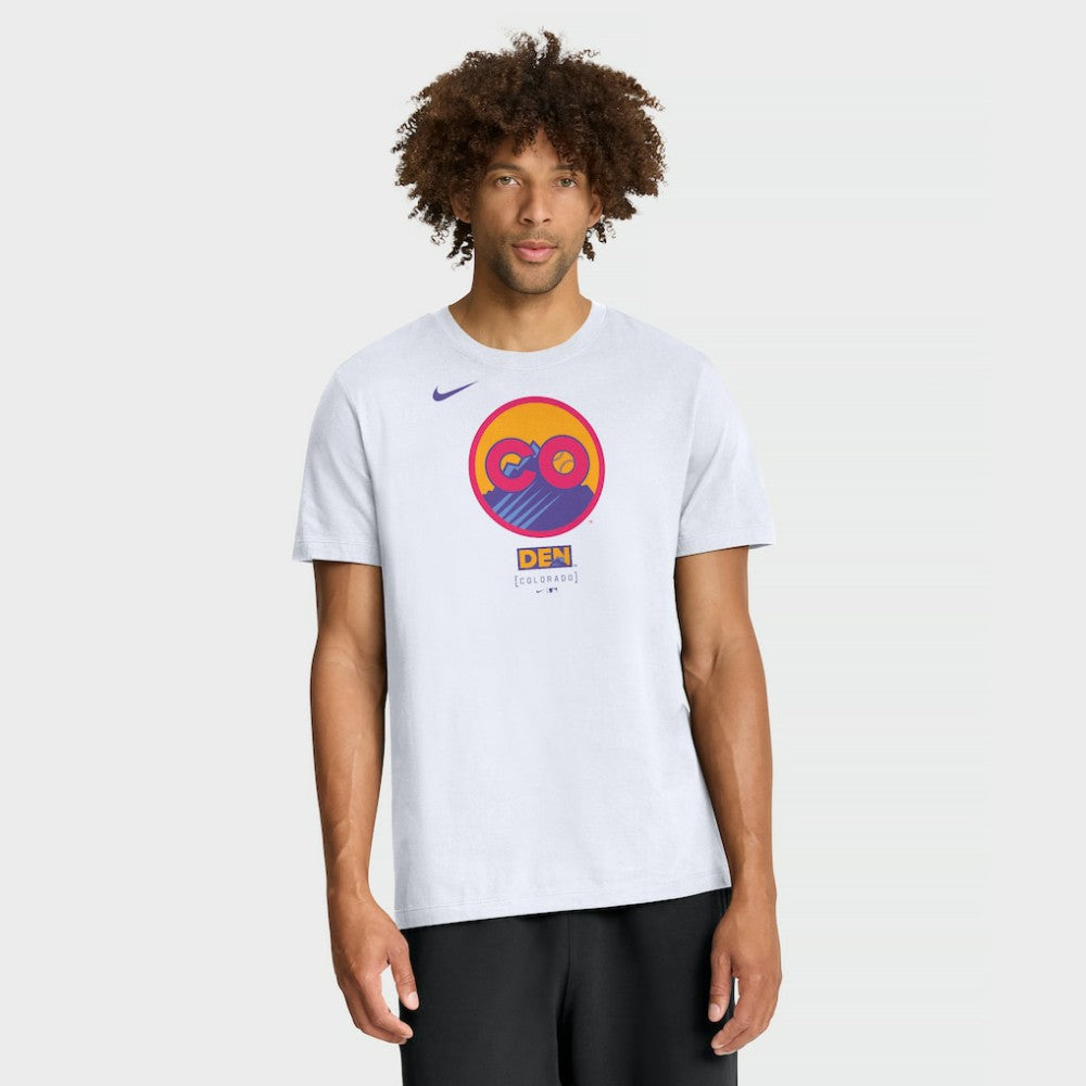 Colorado Rockies City Connect Large Logo T-Shirt - White | Nike