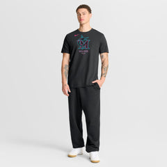 Miami Marlins City Connect Large Logo T-Shirt - Black | Nike