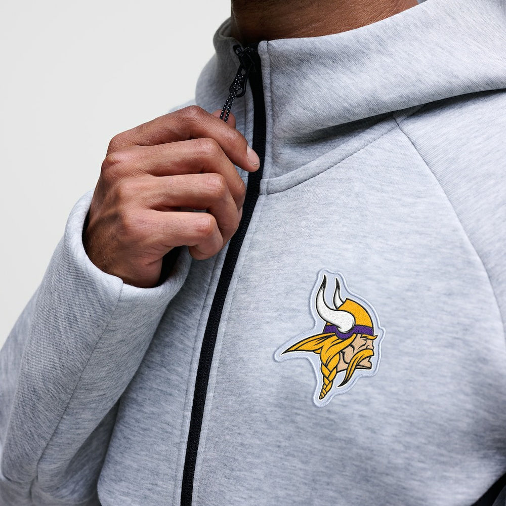 NFL Minnesota Vikings Tech Fleece Raglan Full-Zip Windrunner Hoodie