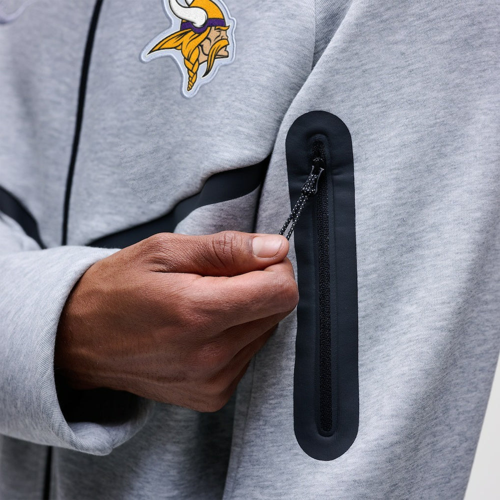 NFL Minnesota Vikings Tech Fleece Raglan Full-Zip Windrunner Hoodie