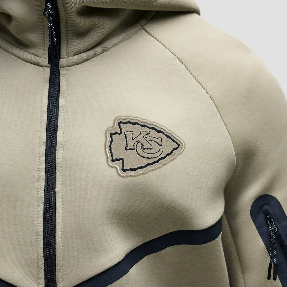 NFL Kansas City Chiefs Tech Fleece Raglan Full-Zip Windrunner Hoodie