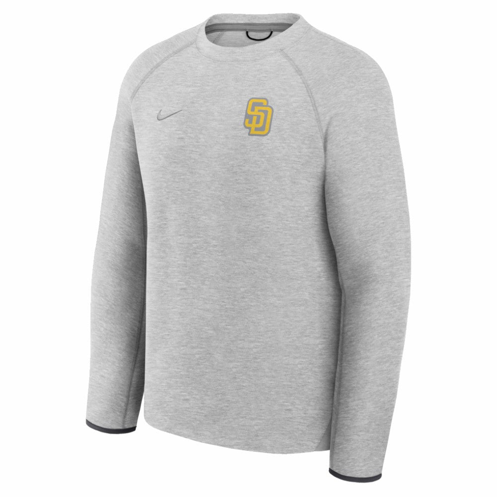 San Diego Padres Tech Fleece Raglan Sweatshirt - Heather Gray | Nike