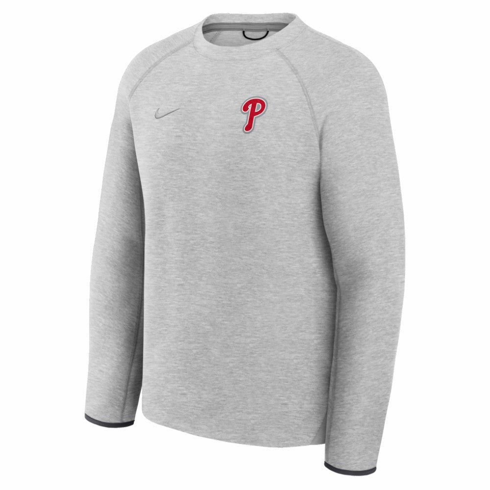 Philadelphia Phillies Tech Fleece Raglan Sweatshirt - Heather Charcoal | Nike