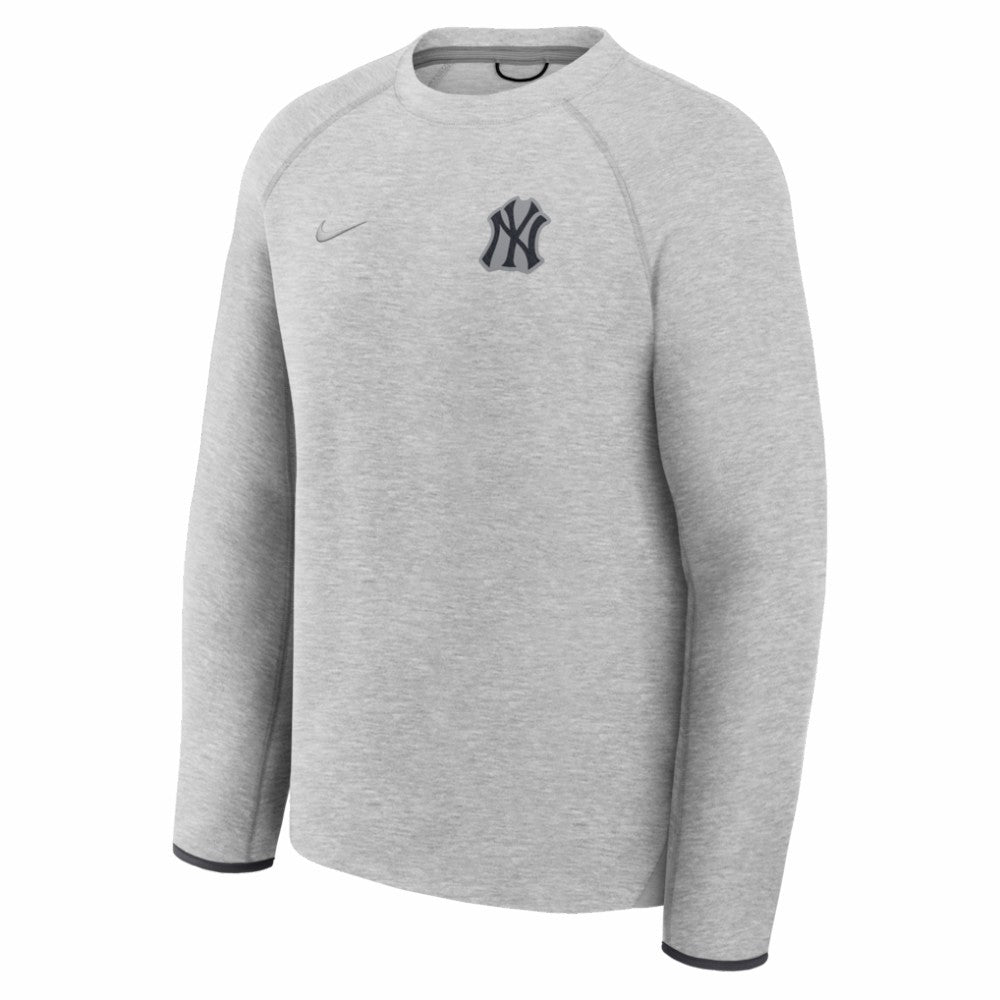 New York Yankees Tech Fleece Raglan Sweatshirt - Heather Charcoal | Nike