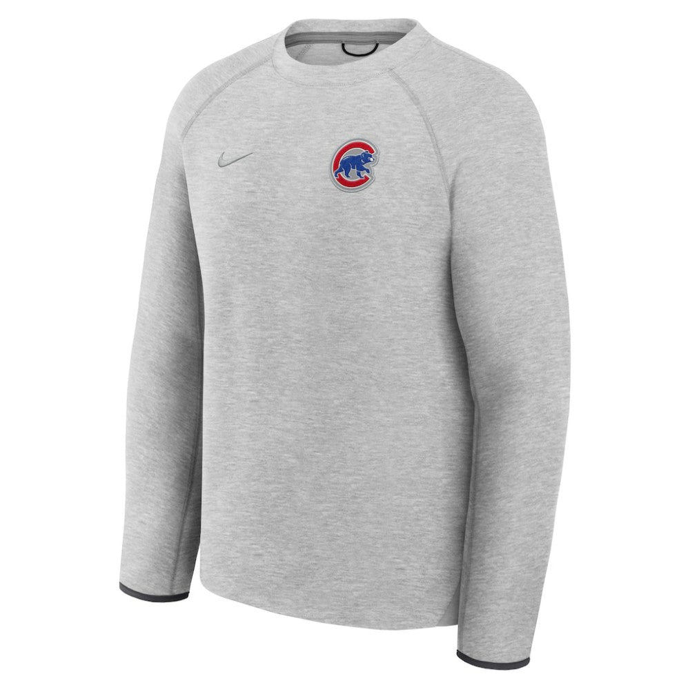 Chicago Cubs Tech Fleece Raglan Sweatshirt - Heather Charcoal | Nike