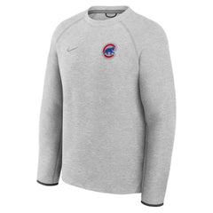 Chicago Cubs Tech Fleece Raglan Sweatshirt - Heather Charcoal | Nike