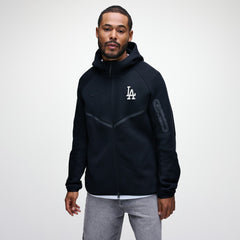 Los Angeles Dodgers Tech Fleece Raglan Full-Zip Windrunner Hoodie - Black | Nike