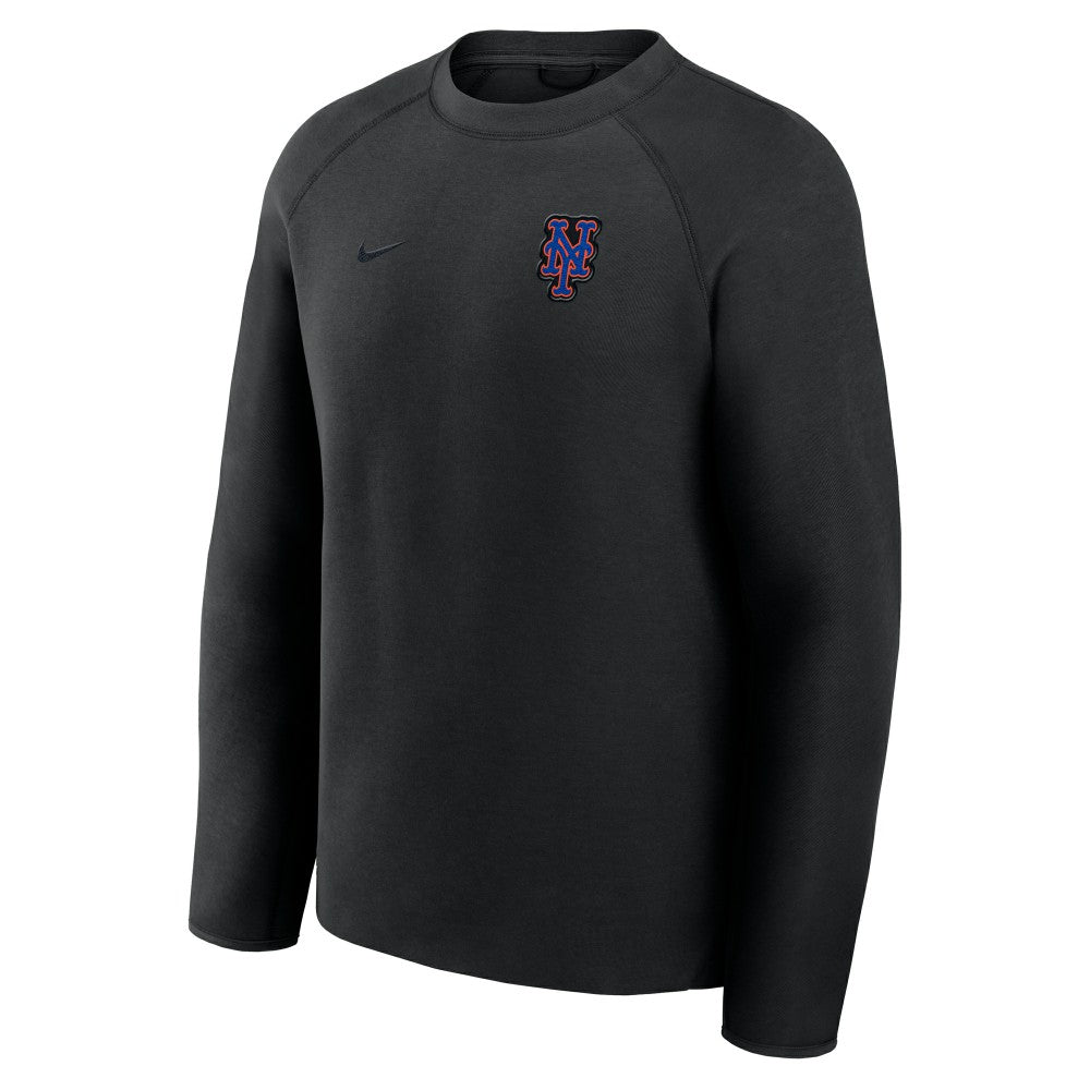 New York Mets Tech Fleece Raglan Sweatshirt - Black | Nike
