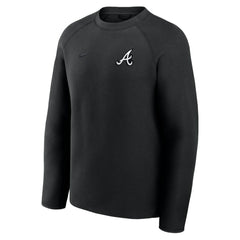Atlanta Braves Tech Fleece Raglan Sweatshirt - Black | Nike