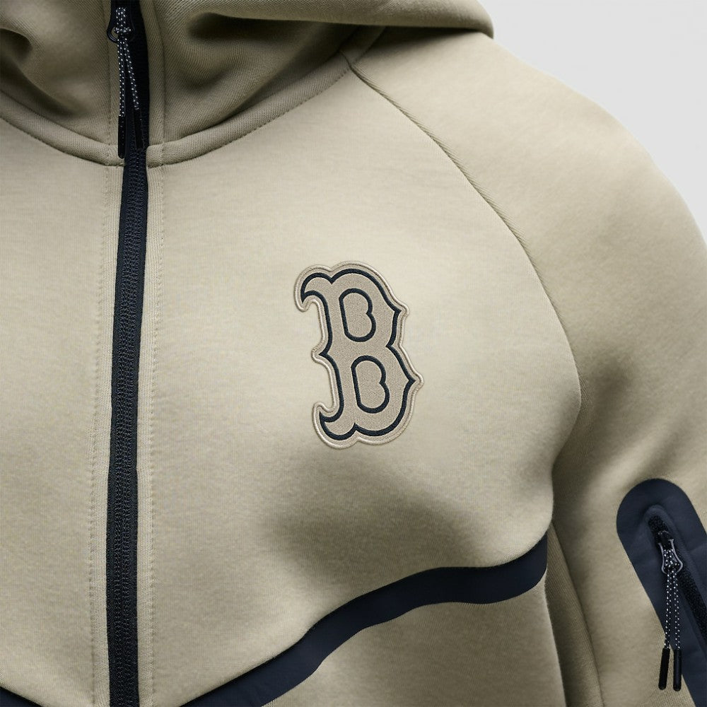 Boston Red Sox Tech Fleece Raglan Full-Zip Windrunner Hoodie - Tan | Nike