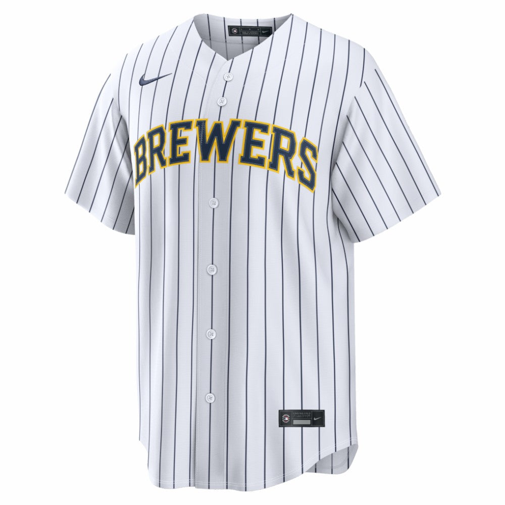 Christian Yelich Milwaukee Brewers Alternate Replica Jersey - White | Nike