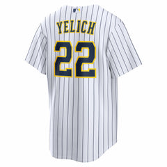 Christian Yelich Milwaukee Brewers Alternate Replica Jersey - White | Nike