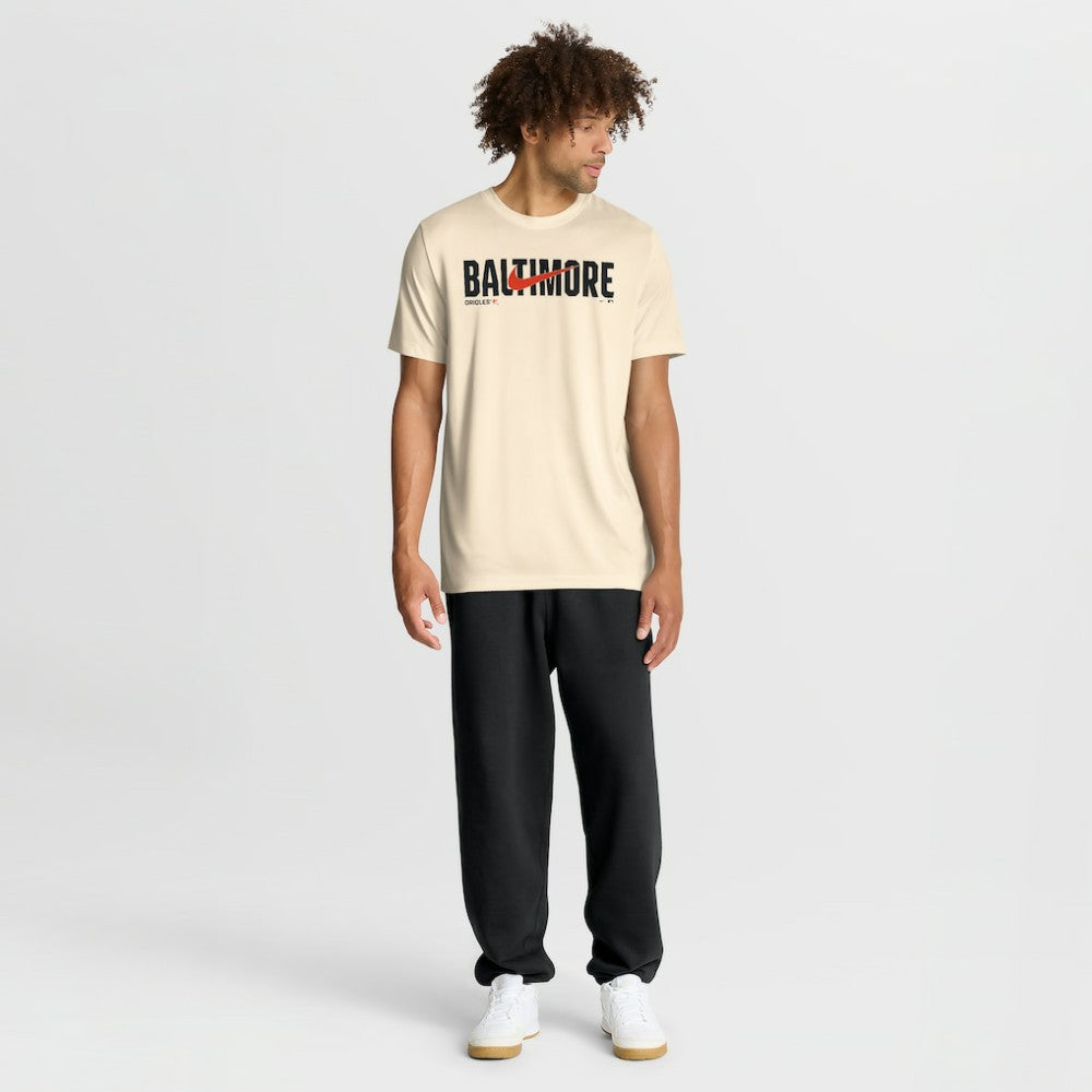 Baltimore Orioles Swoosh Legend Dri-FIT T-Shirt - Cream | Nike