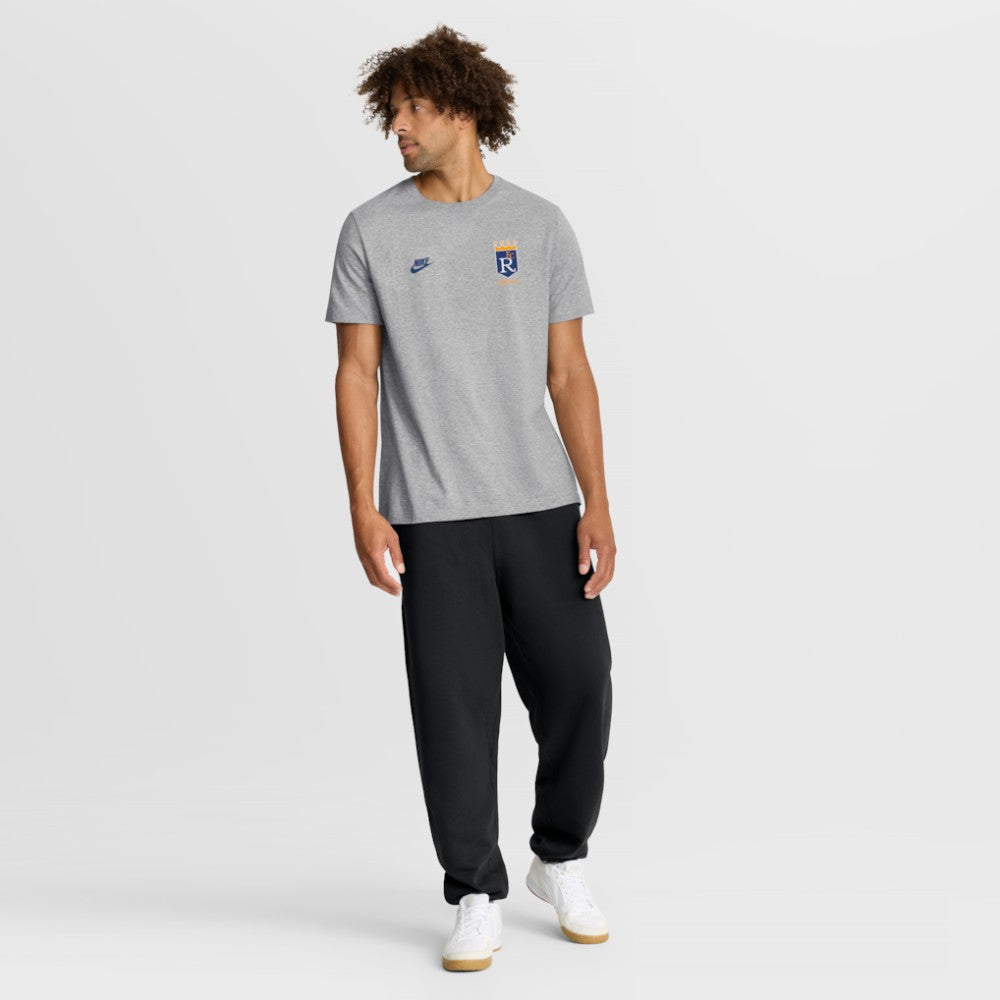 Kansas City Royals Cooperstown 2-Hit T-Shirt - Heather Gray | Nike