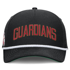 Cleveland Guardians Cooperstown Collection Rise Adjustable Hat - Black | Nike