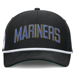 Seattle Mariners Cooperstown Collection Rise Adjustable Hat - Black | Nike