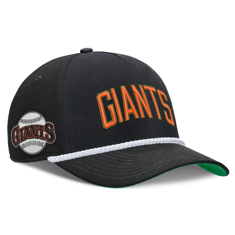 San Francisco Giants Cooperstown Collection Rise Adjustable Hat - Black | Nike