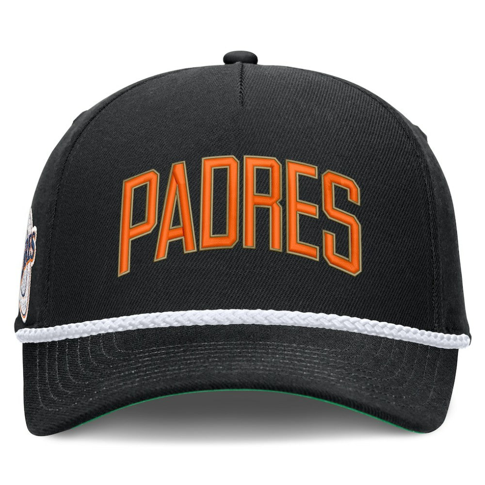 San Diego Padres Cooperstown Collection Rise Adjustable Hat - Black | Nike