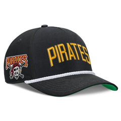 Pittsburgh Pirates Cooperstown Collection Rise Adjustable Hat - Black | Nike