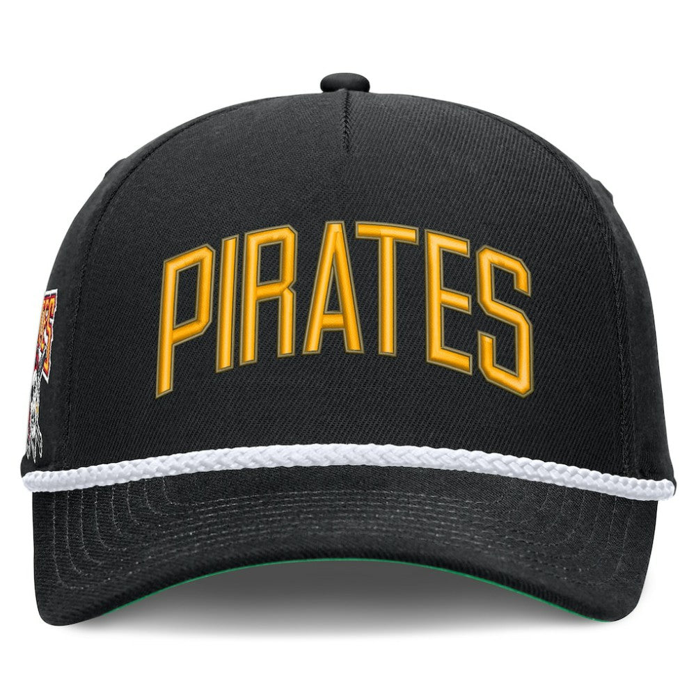 Pittsburgh Pirates Cooperstown Collection Rise Adjustable Hat - Black | Nike