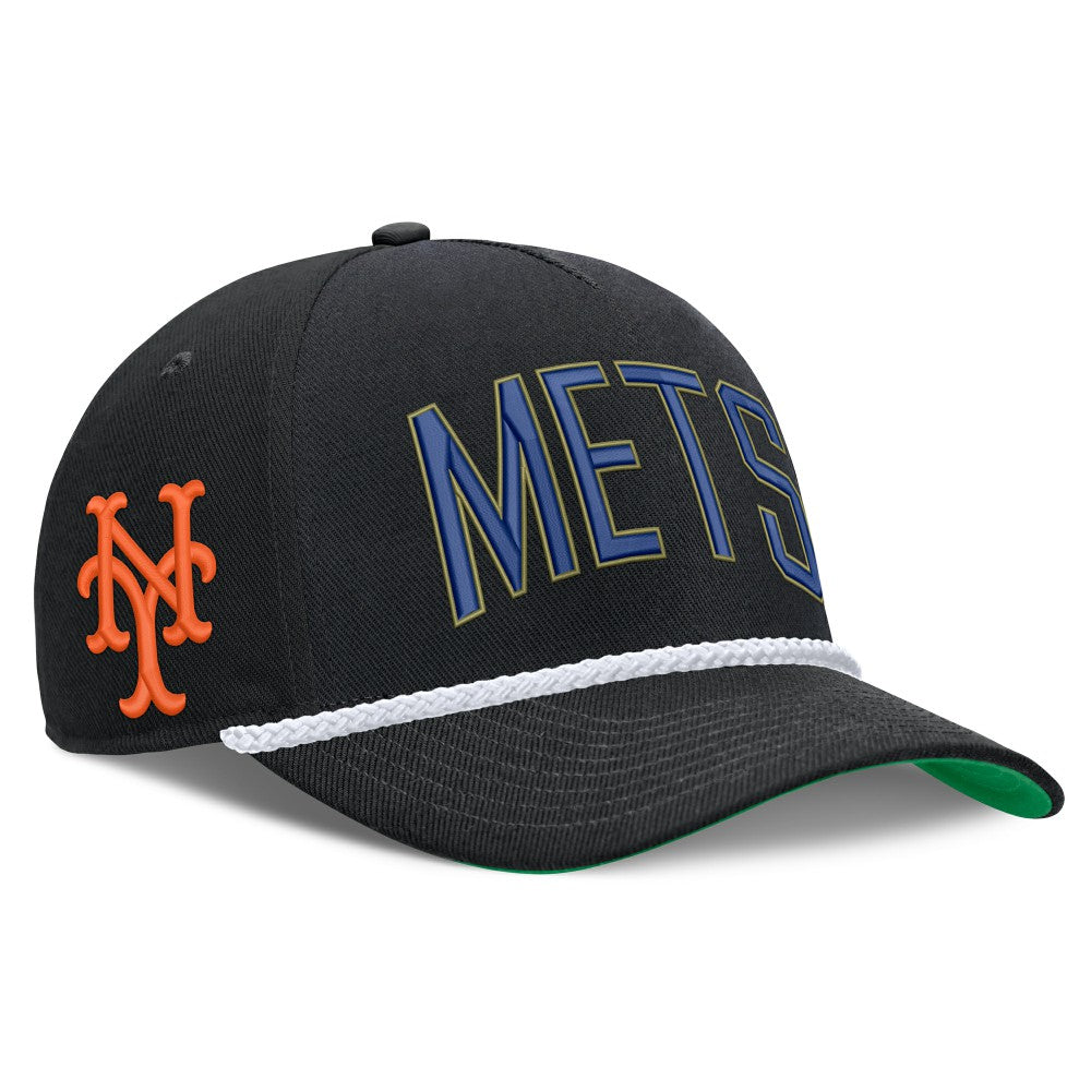 New York Mets Cooperstown Collection Rise Adjustable Hat - Black | Nike