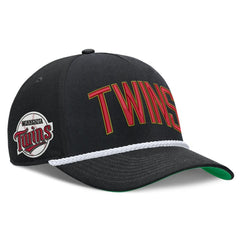 Minnesota Twins Cooperstown Collection Rise Adjustable Hat - Black | Nike