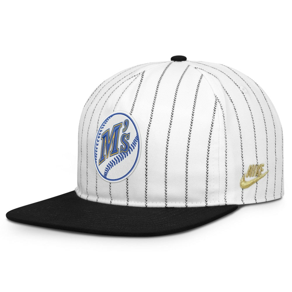 Seattle Mariners Cooperstown Collection Pro Adjustable Hat - White/Black | Nike