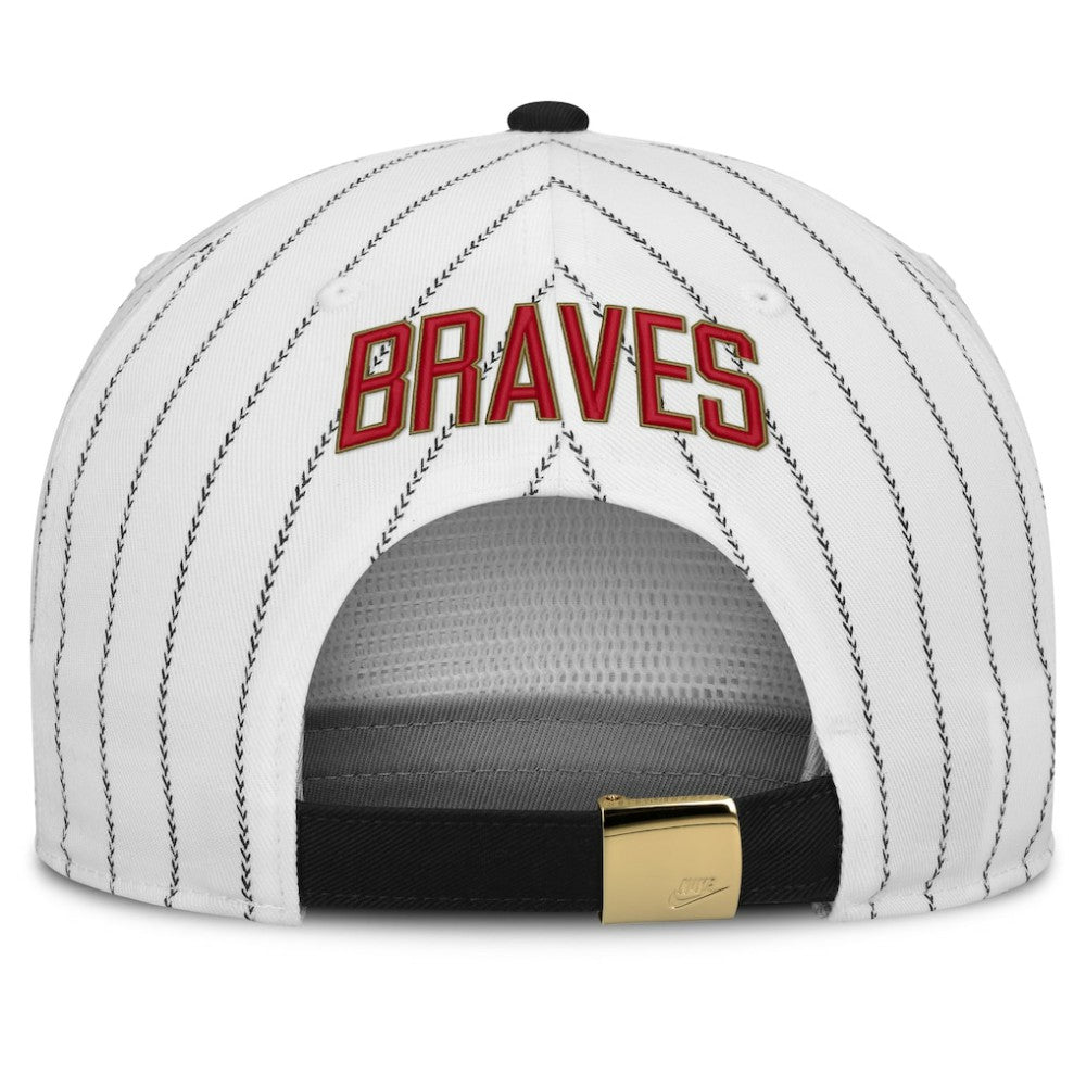 Atlanta Braves Cooperstown Collection Pro Adjustable Hat - White/Black | Nike