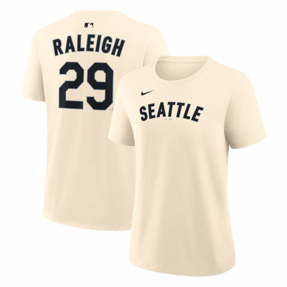 Cal Raleigh Seattle Mariners Women's Name & Number T-Shirt - Natural | Nike