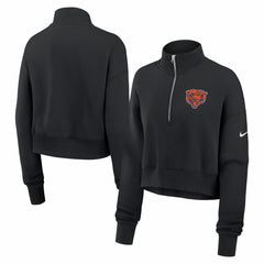 NFL Chicago Bears Women's Legacy Phoenix Fleece Cropped Half-Zip Sweatshirt