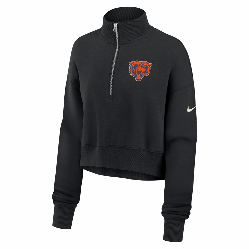 NFL Chicago Bears Women's Legacy Phoenix Fleece Cropped Half-Zip Sweatshirt