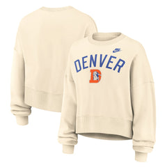 NFL Denver Broncos Women's Oversized High Hip Legacy Arch Phoenix Fleece Sweatshirt