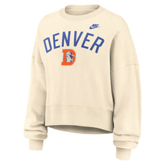 NFL Denver Broncos Women's Oversized High Hip Legacy Arch Phoenix Fleece Sweatshirt