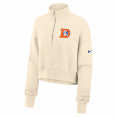 NFL Denver Broncos Women's Legacy Phoenix Fleece Cropped Half-Zip Sweatshirt