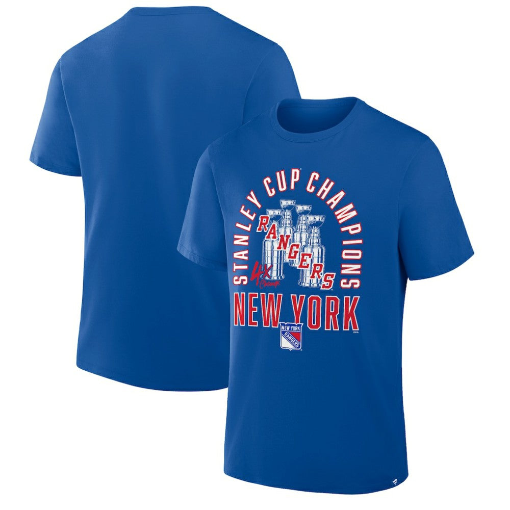 New York Rangers Fanatics 4x Stanley Cup Champions T-Shirt