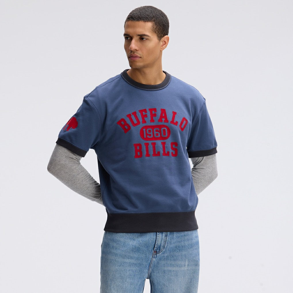 NFL Buffalo Bills IconicFleece Short Sleeve Sweatshirt