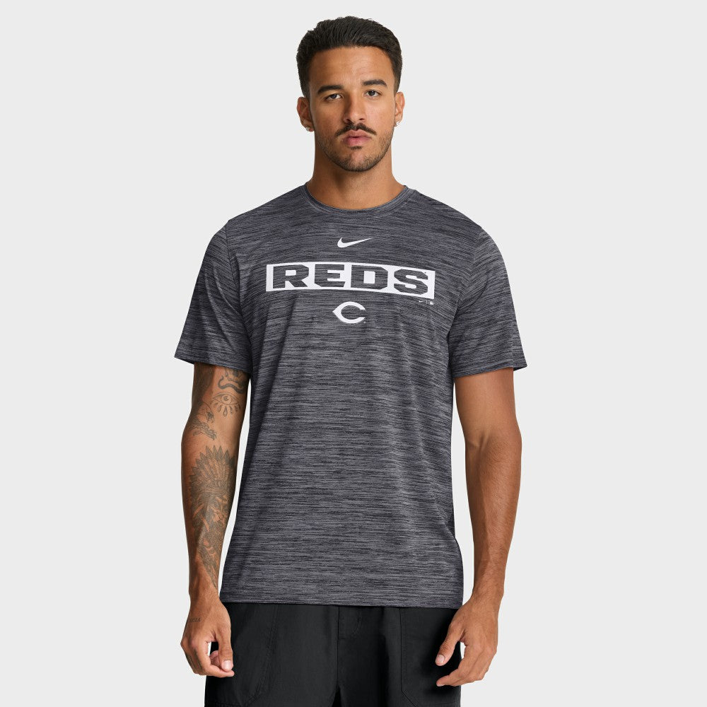 Cincinnati Reds Velocity Dri-FIT T-Shirt - Black | Nike