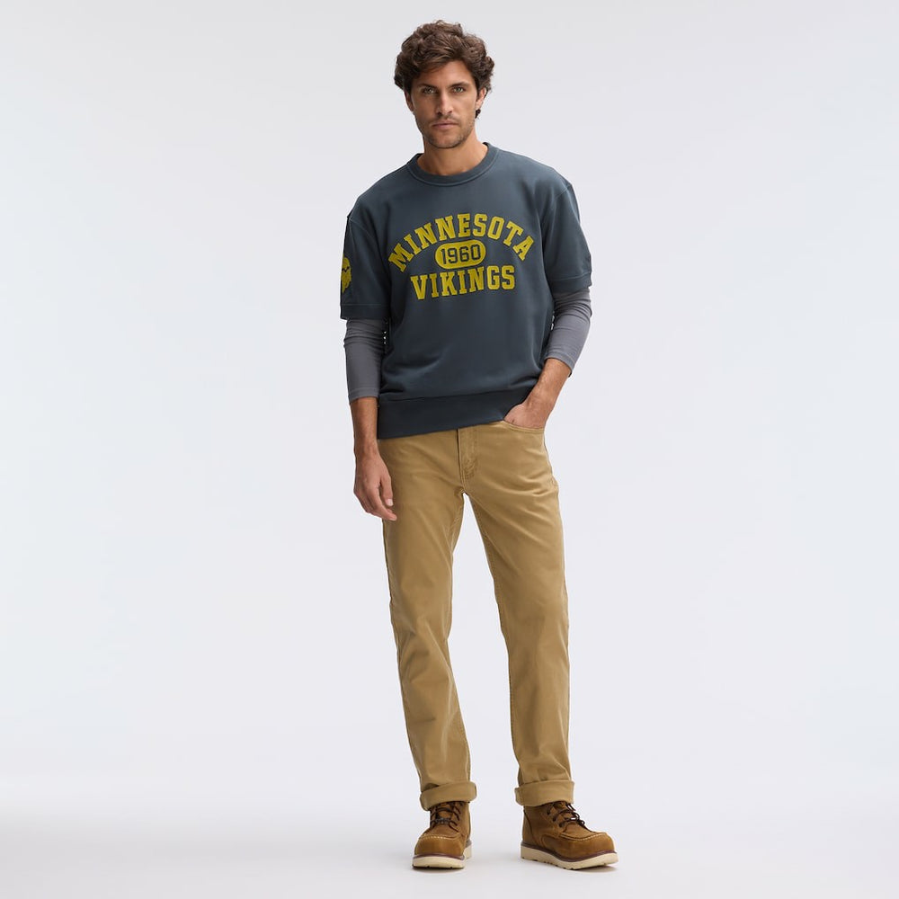 NFL Minnesota Vikings IconicFleece Short Sleeve Sweatshirt