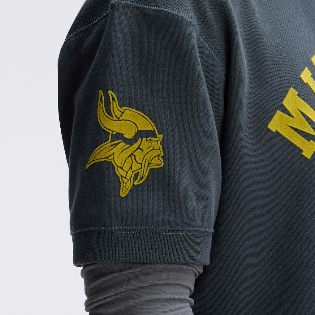 NFL Minnesota Vikings IconicFleece Short Sleeve Sweatshirt