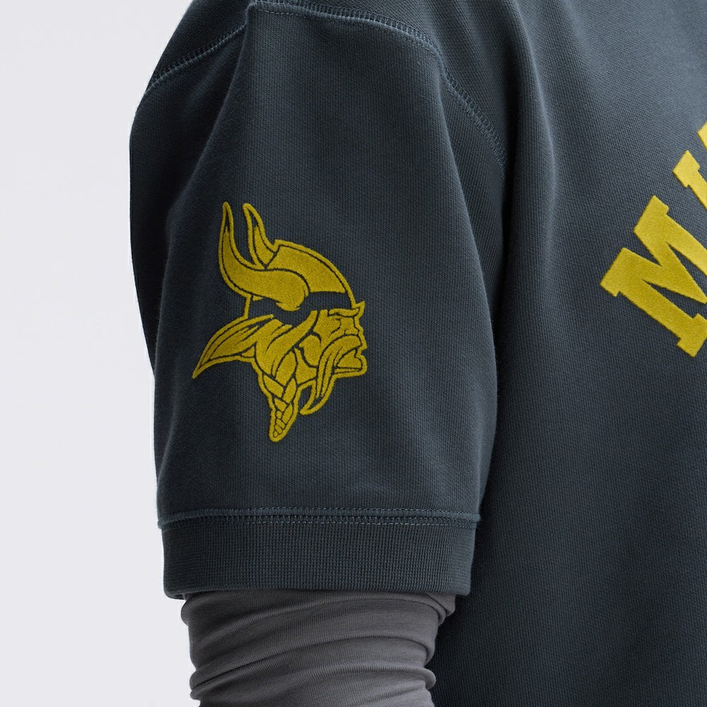 NFL Minnesota Vikings IconicFleece Short Sleeve Sweatshirt